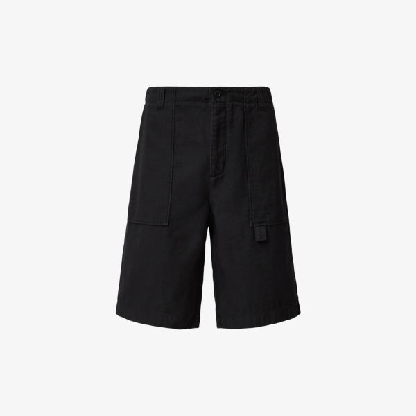 

Шорты прямые хлопковые Talbot Allsaints, черный