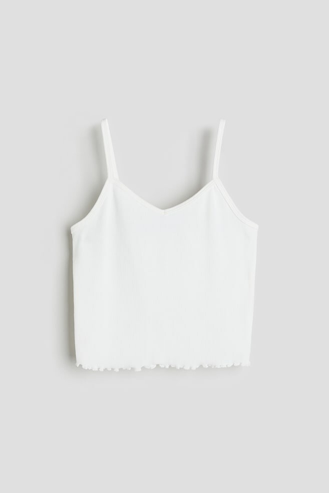 

Майка из джерси в рубчик H&M, белый
