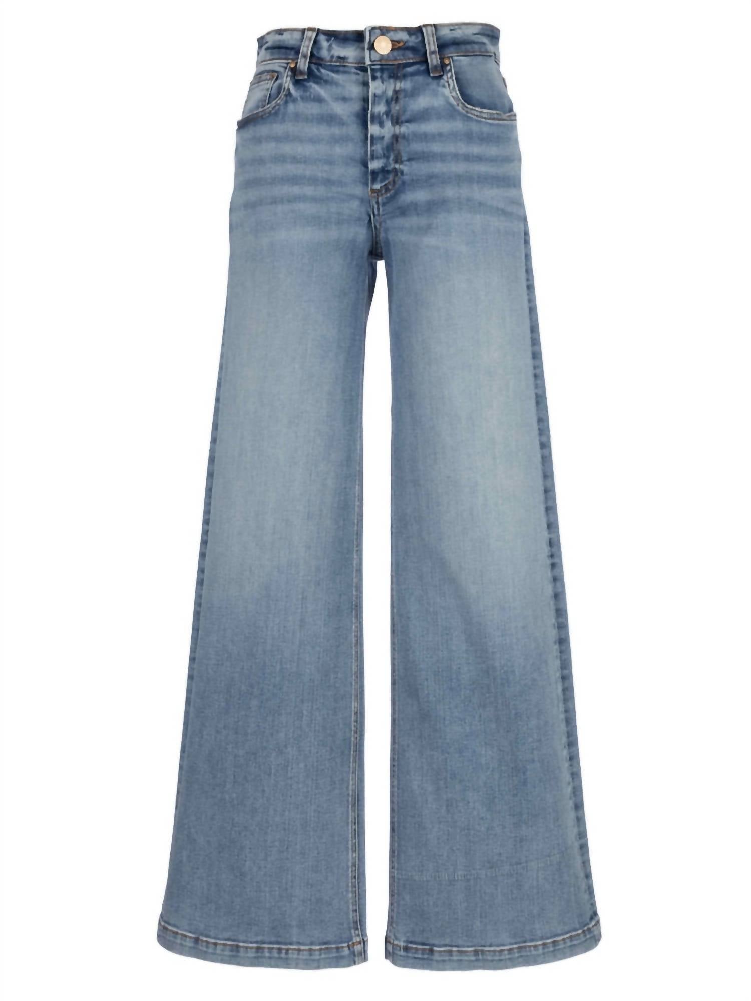 

Женские джинсы с высокой талией и широкими штанинами, цвет Enforce Wash Kut From The Kloth, Enforce Wash