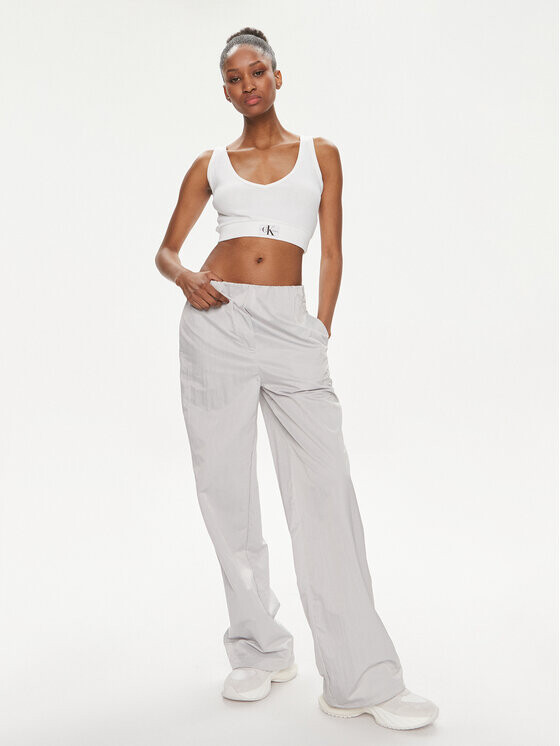 Тканевые брюки свободного кроя Calvin Klein, серый — фото 2