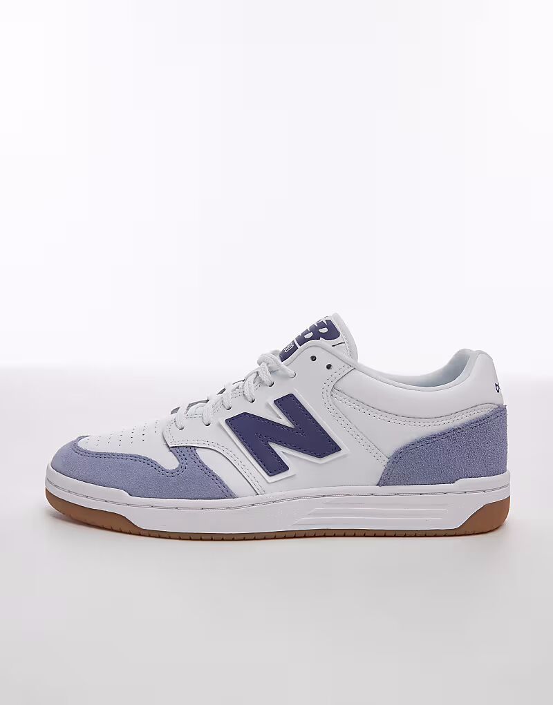 Кроссовки New Balance 480L белого и синего цвета — фото 2