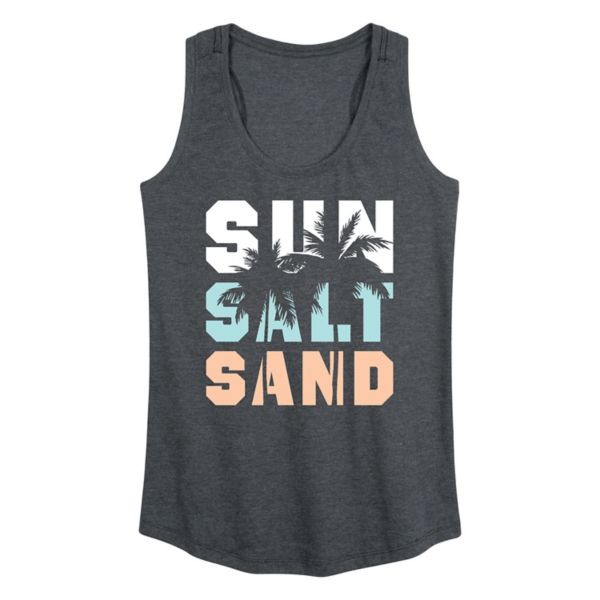 

Женский графический топ с принтом "Солнце, соль и песок" Licensed Character, серый