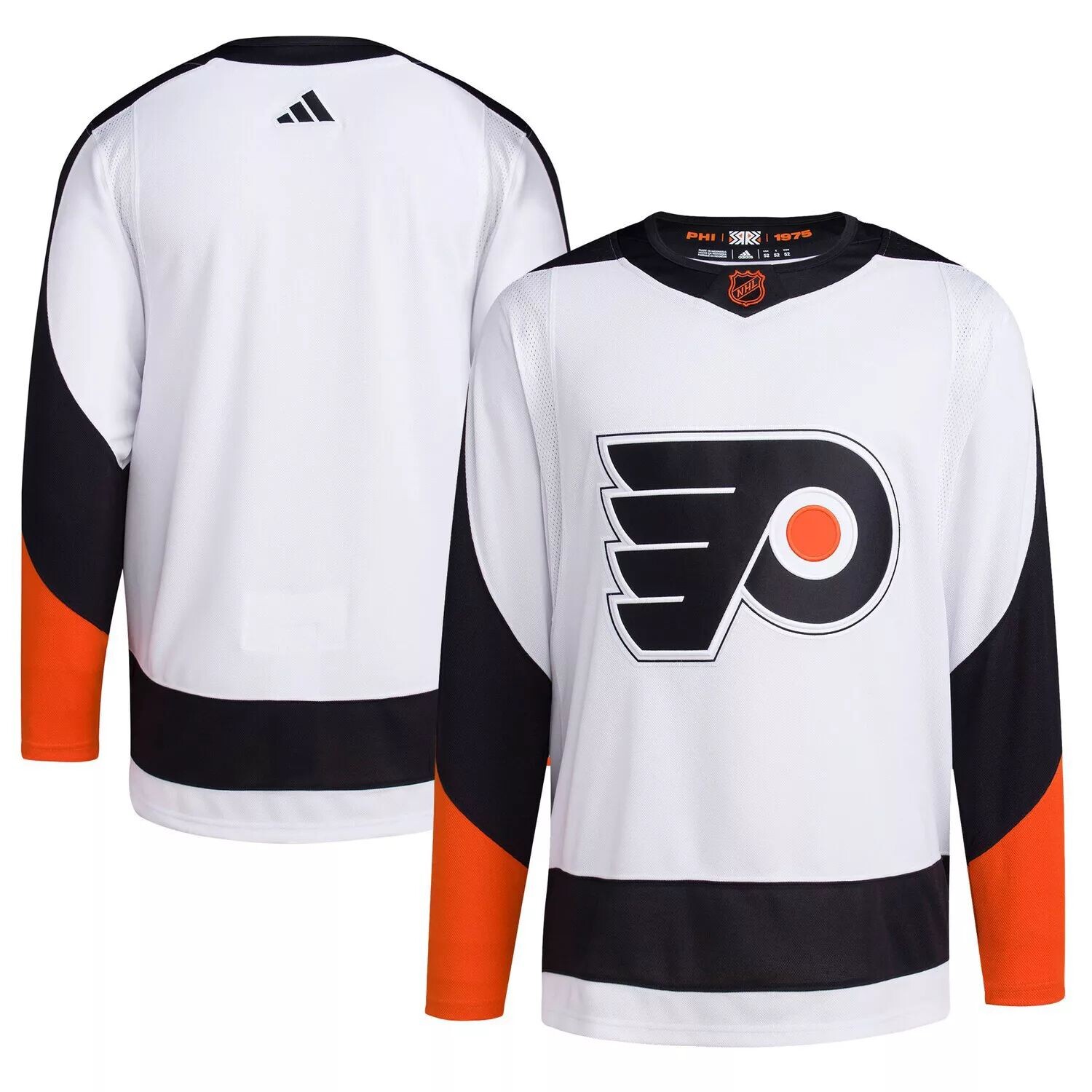 

Мужское белое аутентичное пустое джерси Philadelphia Flyers Reverse Retro 2.0 adidas, Белый, Мужское белое аутентичное пустое джерси Philadelphia Flyers Reverse Retro 2.0 adidas