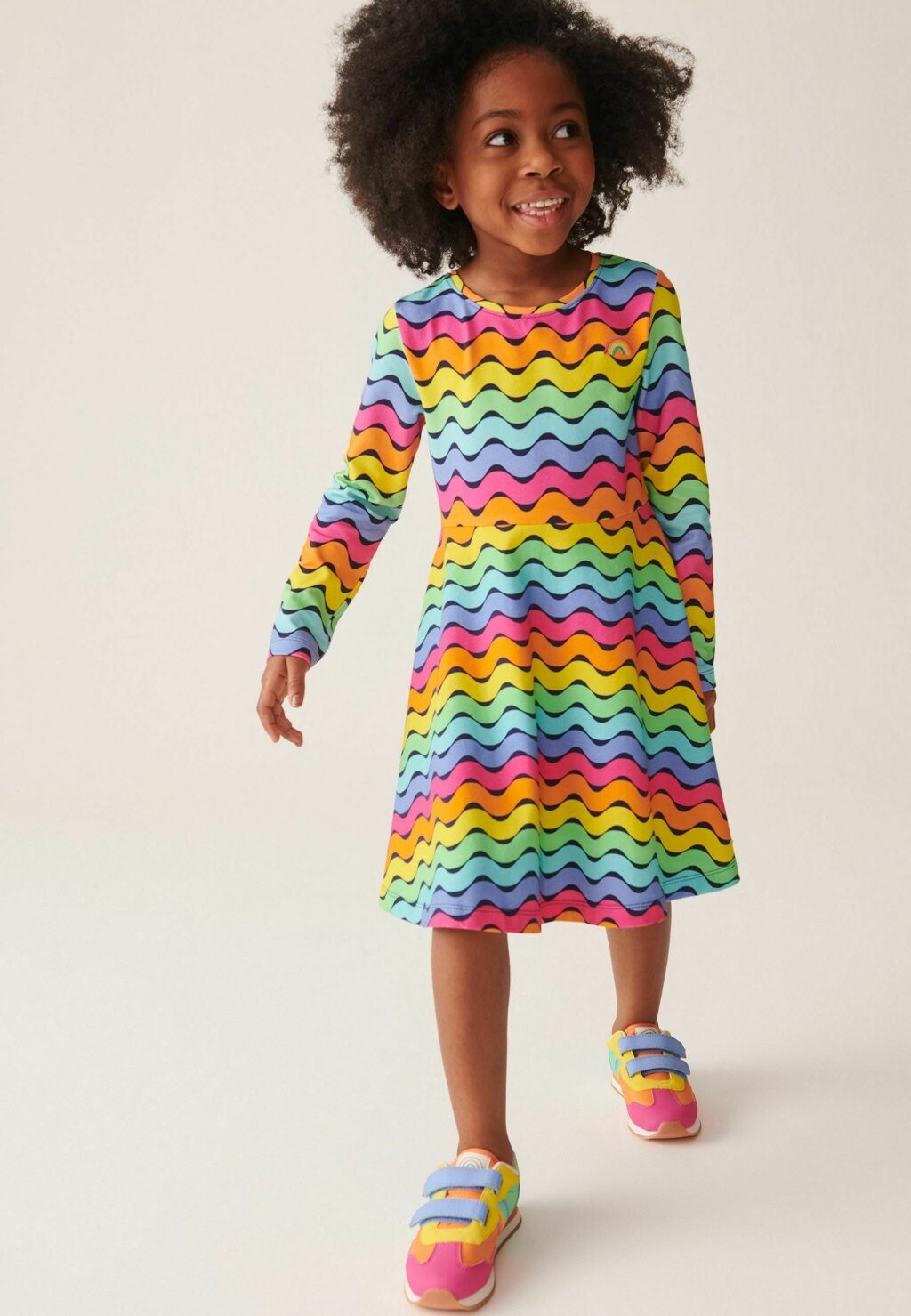 

Платье BY JOOLS OLIVER RAINBOW WAVE SKATER Little Bird, цвет multi