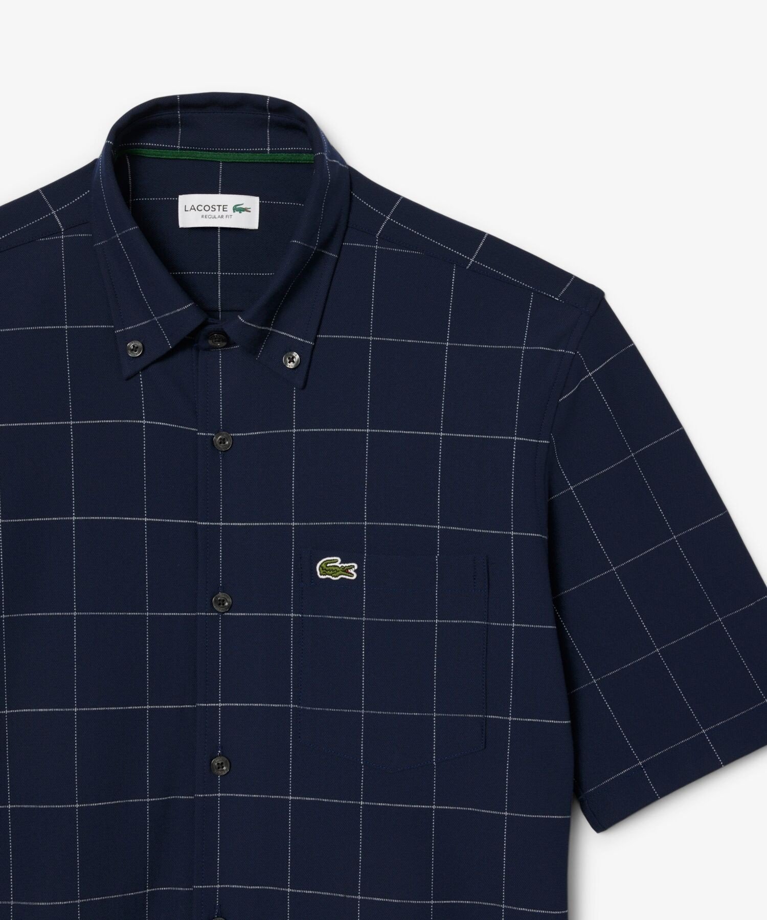 Футболка в клетку «оконная рама» LACOSTE, Navy — фото 4