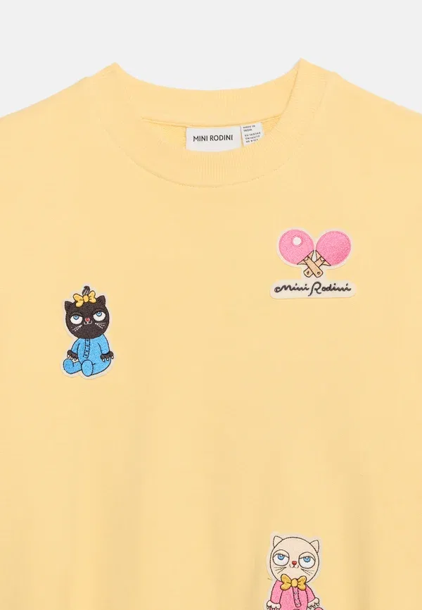 Толстовка Minibabies patches sweatshirt Mini Rodini, желтый — фото 3
