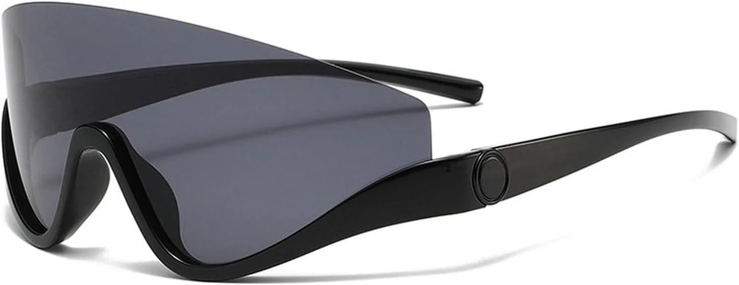 

Солнцезащитные очки-маска для женщин и мужчин 2025 года, роскошные цельные солнцезащитные очки с обтекаемой формой, ветрозащитные спортивные очки UV400 mincl, C4