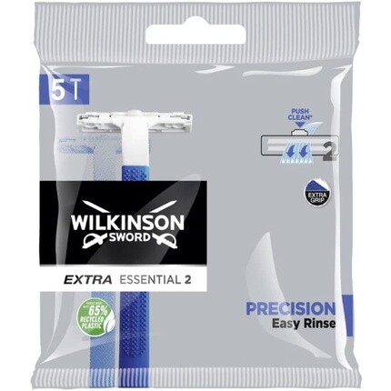

Дополнительные 2 одноразовых бритвенных лезвия — 5 шт. в упаковке, Wilkinson Sword