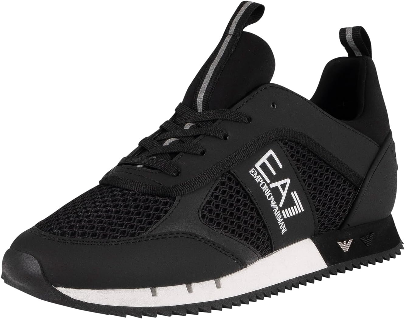 

Мужские плетеные кроссовки EA7, черно-белые