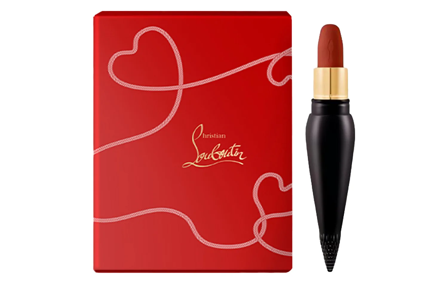 Christian Louboutin Помада матовая CL Queen's Baton Box, легко растушевывается, стойкая, 3.8 г, #001M — фото 3