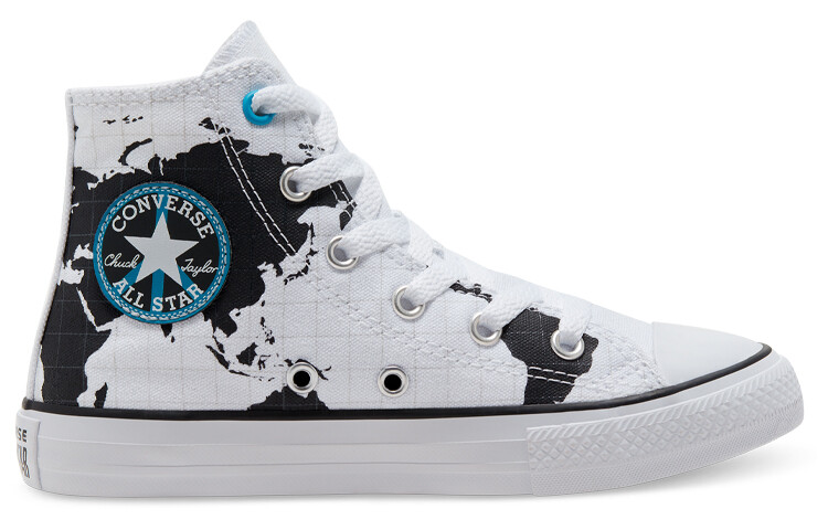 Кеды Converse Chuck Taylor All Star High GS 'Geography Class - White Black' — фото 2