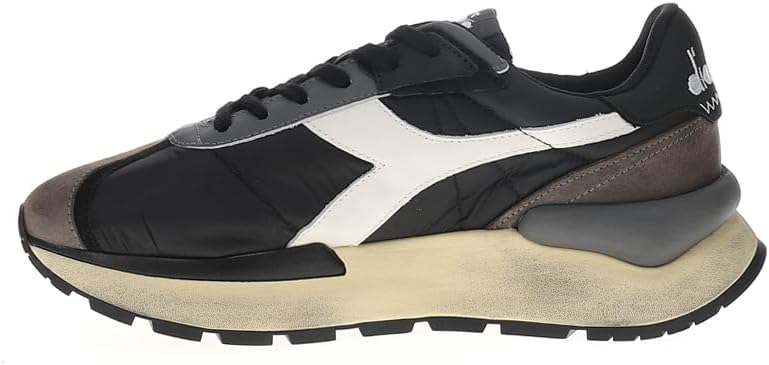 Мужские кроссовки Diadora Mercury Elite на шнуровке повседневные - черные — фото 3