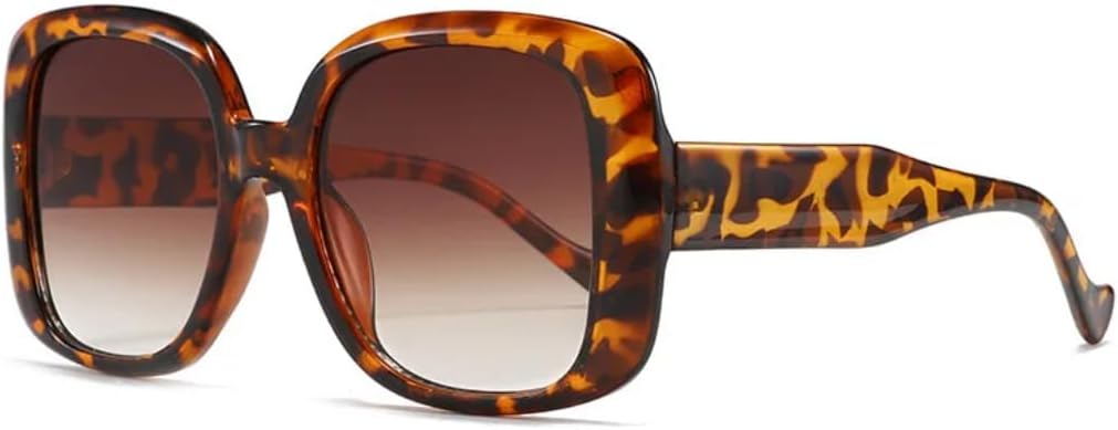 

Солнцезащитные очки для мужчин и женщин - защита UV400 - зеленая леопардовая оправа с градиентными линзами, большие линзы, для занятий спортом на открытом воздухе и вождения DSVIGF, Leopard Brown