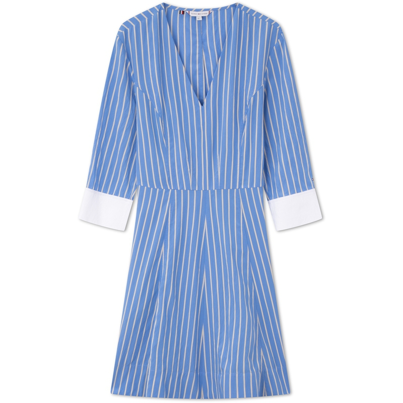 

Tommy Hilfiger Женское платье с длинными рукавами синее в белую полоску