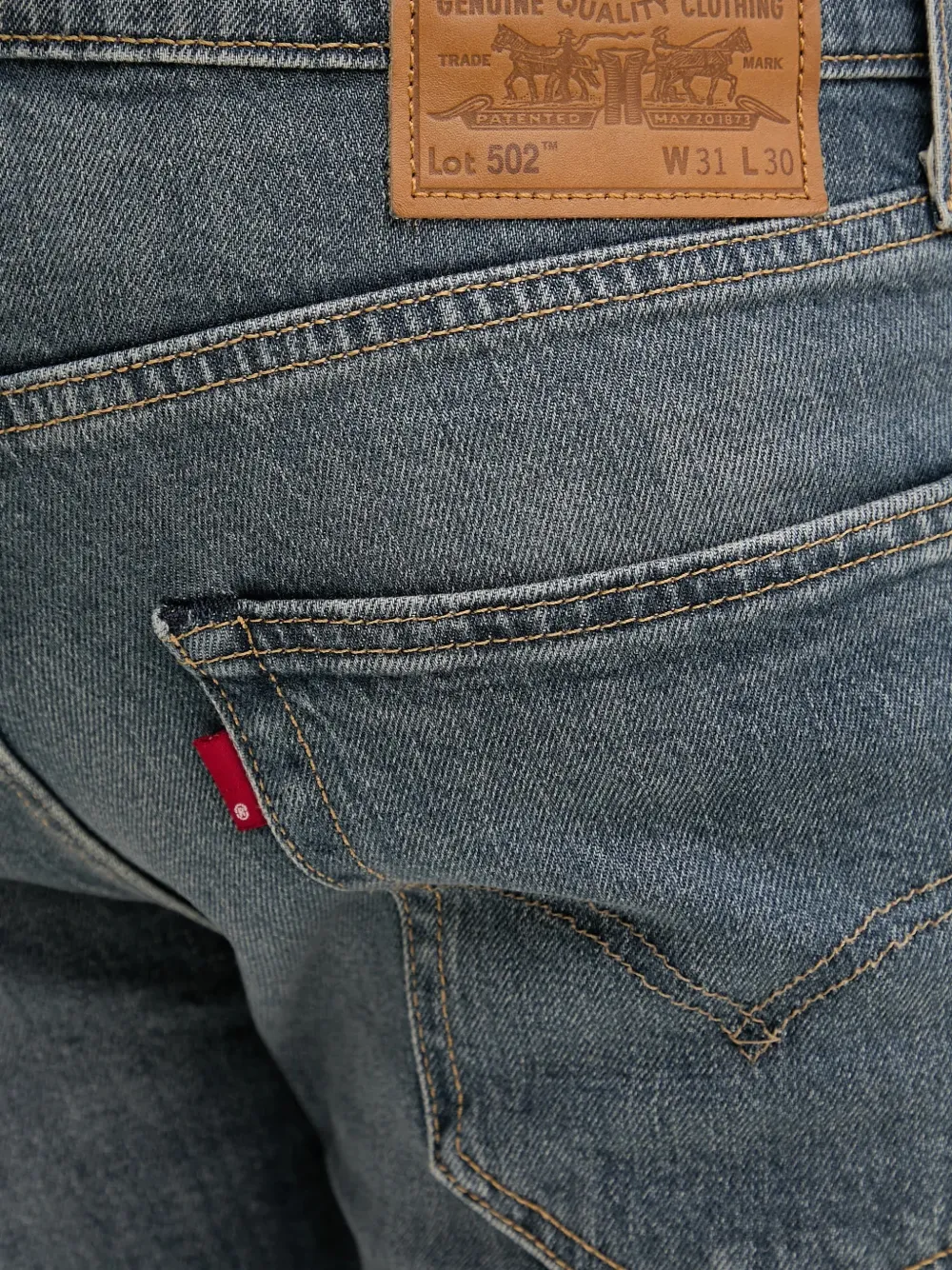 Зауженные джинсы 502 на пуговицах Levi'S, синий — фото 4