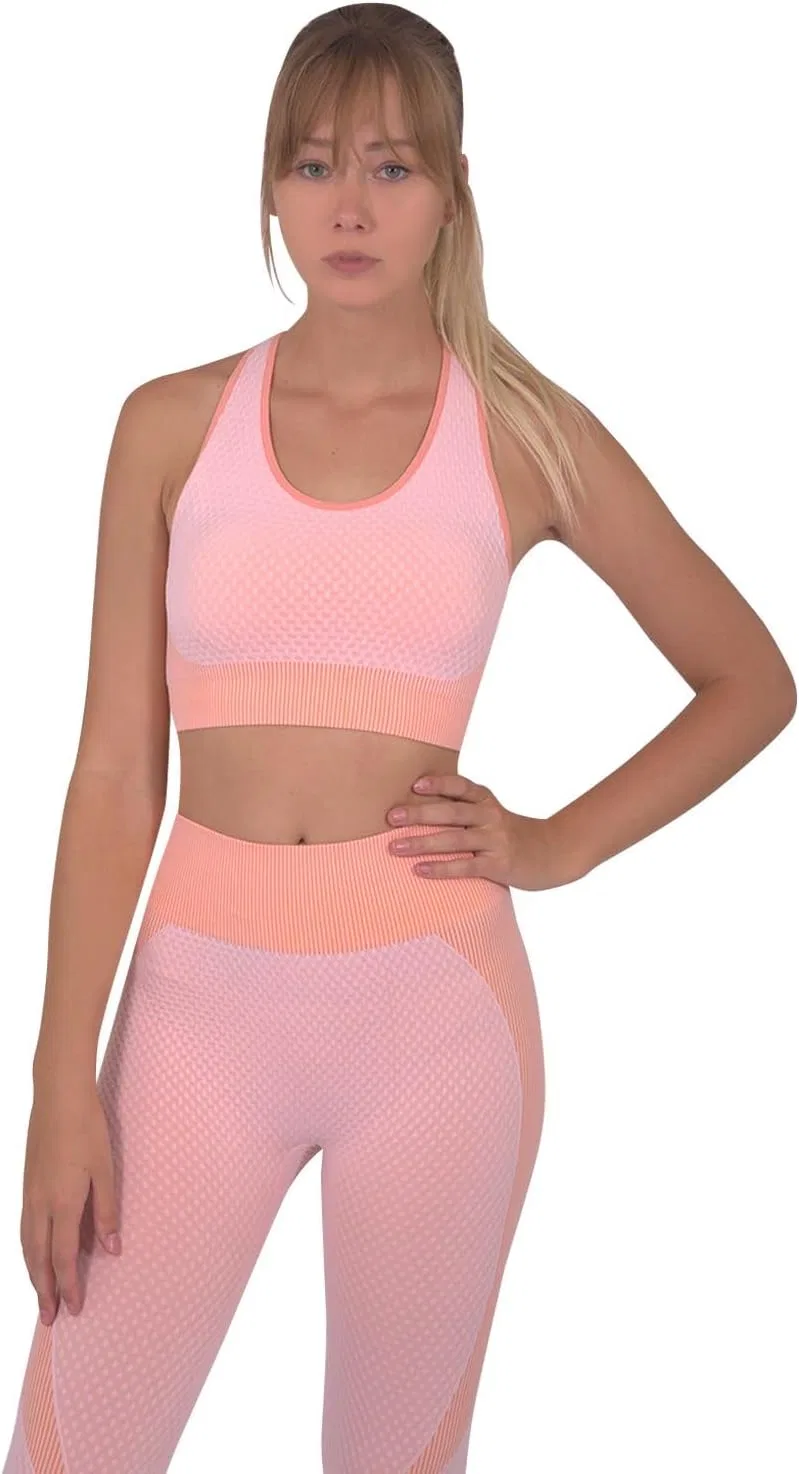 Спортивный комплект из леггинсов и топа Seamless, Pink — фото 3