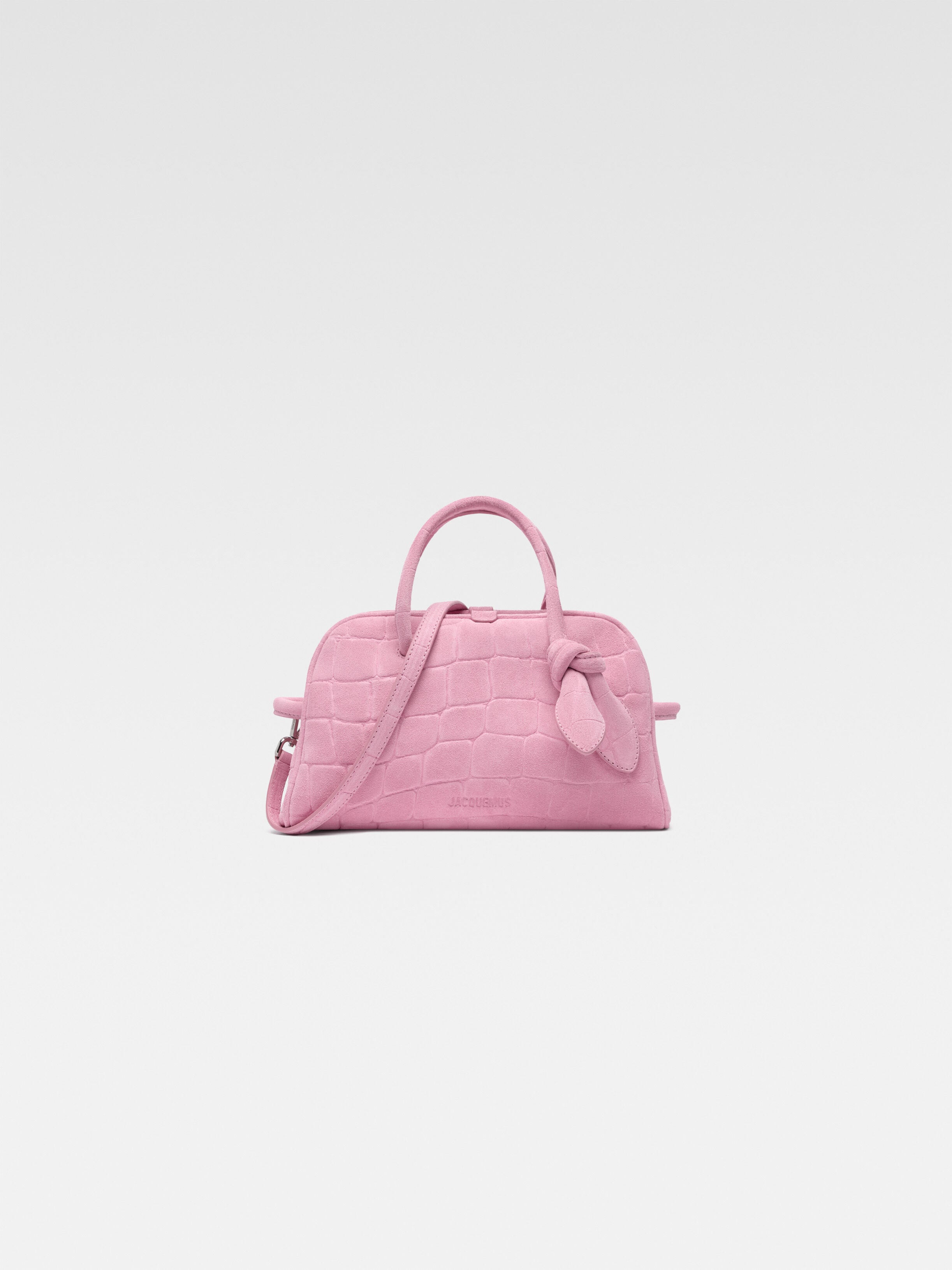 

Маленькая мягкая сумка для боулинга JACQUEMUS The small Turismo, цвет Light Pink