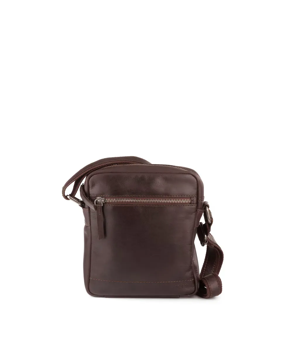 

Мужская кожаная сумка через плечо Privata, темно-коричневый