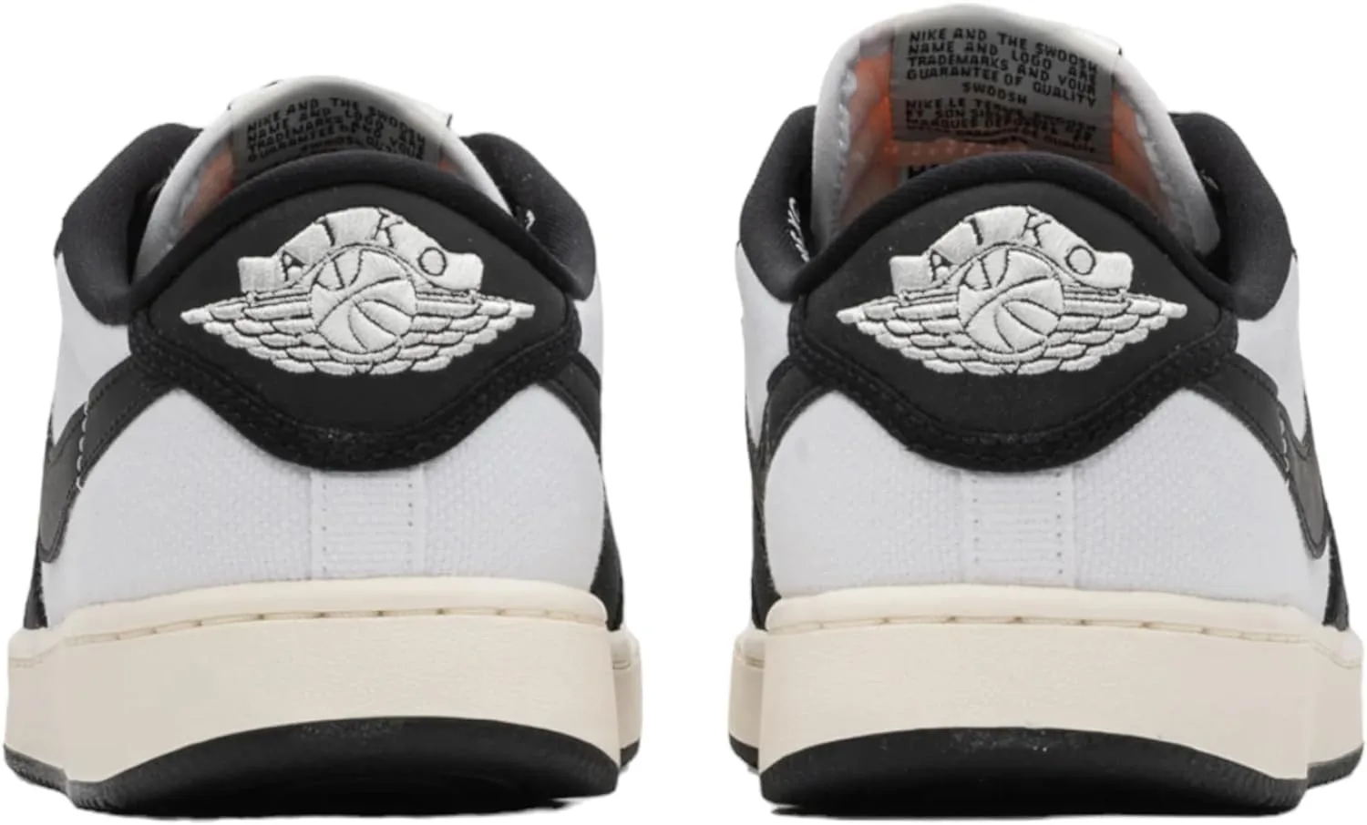 Мужские баскетбольные кроссовки Nike Air Jordan 1 Low, белый/черный — фото 3
