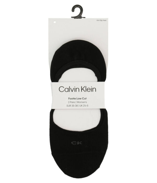 Носки женские Calvin Klein короткие 2 пары, черный — фото 2