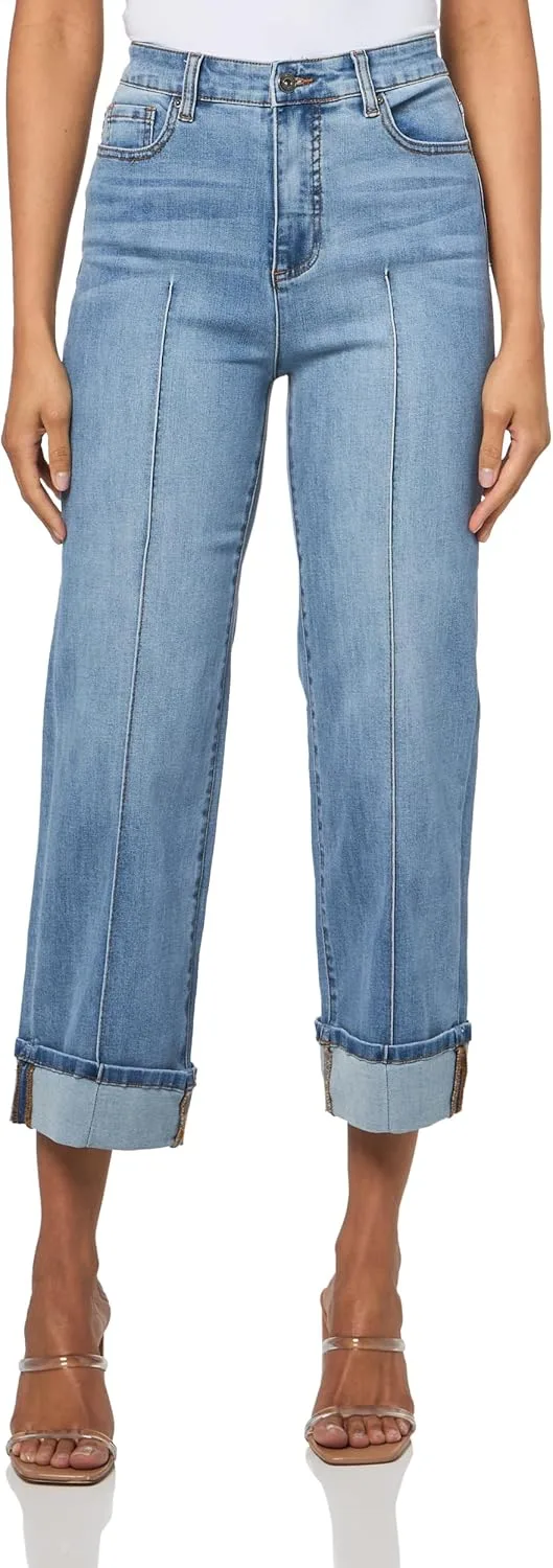 

John Mark женские брюки с пятью карманами и широкими штанинами