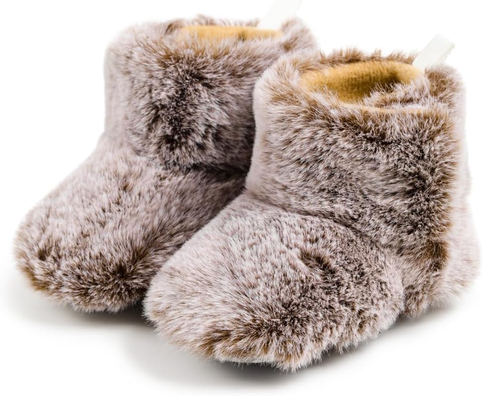 

Sawimlgy Детские Пинетки Мальчики Девочки Меховые Зимние Сапожки с Ковбойскими Кисточками и Бантиком, Молния сбоку, Мягкая Подошва, Для Малышей и Новорожденных, Теплые Сапожки для Первой Прогулки и Детской Колыбели, Для Улицы