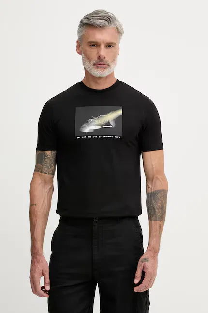 Футболка свободного кроя T-shirt BOSS Orange, черный