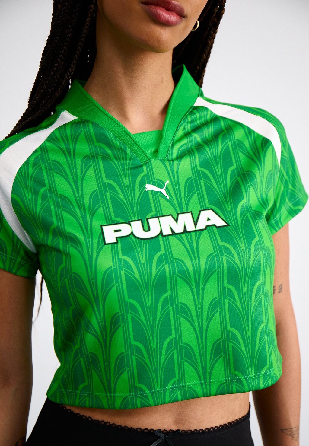 

Футболка с принтом Football Baby Tee Puma, зеленая