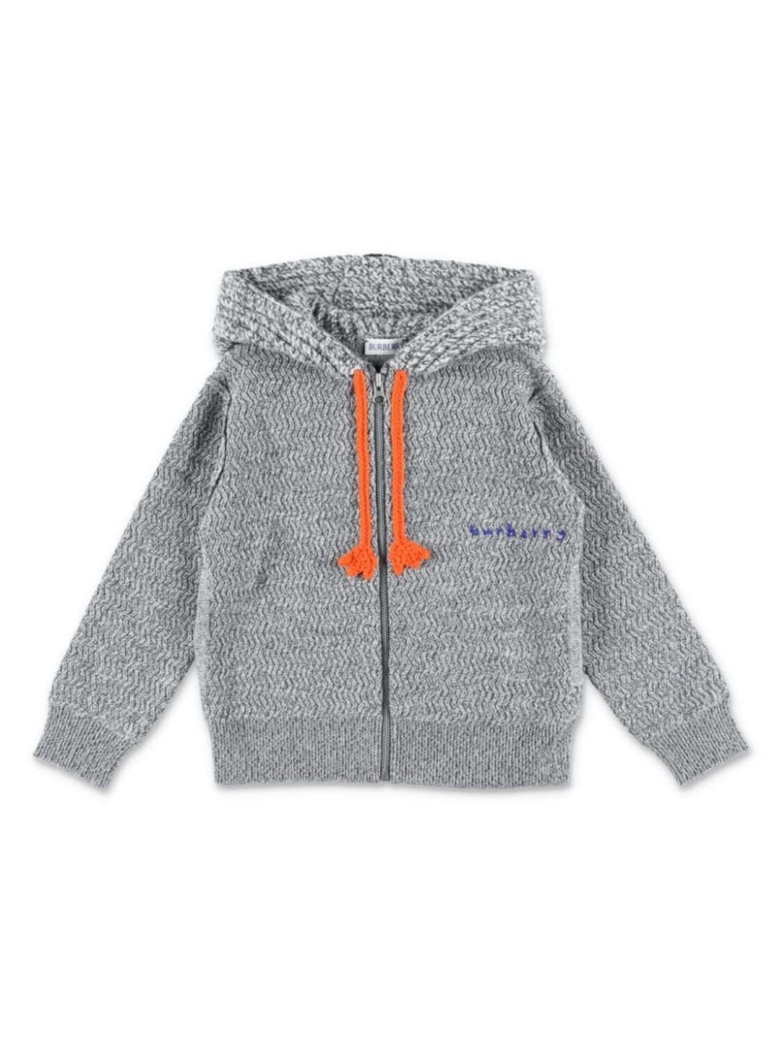 

Burberry Kids толстовка с капюшоном с отделкой крючком, серый
