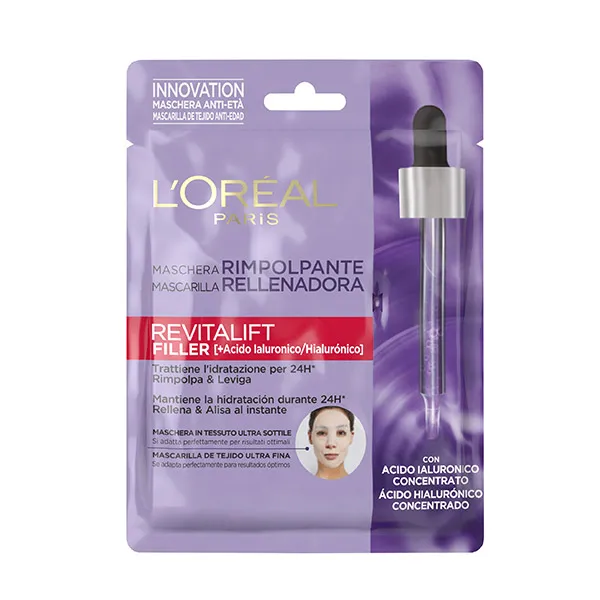 

Мгновенно наполняет и разглаживает Mascarilla Rellenadora Filler L'Oreal, 1 UD