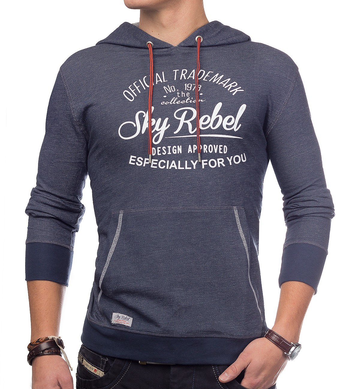 

Толстовка Sky Rebel Kapuzenpullover Hoodie Rebel ID1366 meliert, антрацит