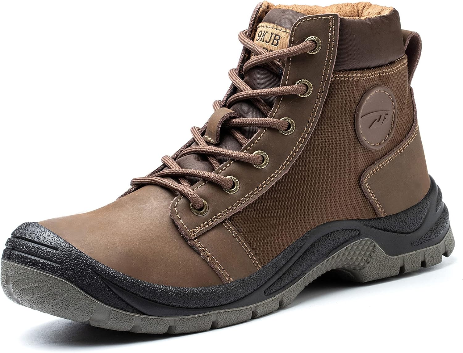 

Стальные ботинки XUNRUO с защитным носком для мужчин и женщин, безопасные легкие кроссовки для промышленности и строительства, дышащая обувь, коричневый