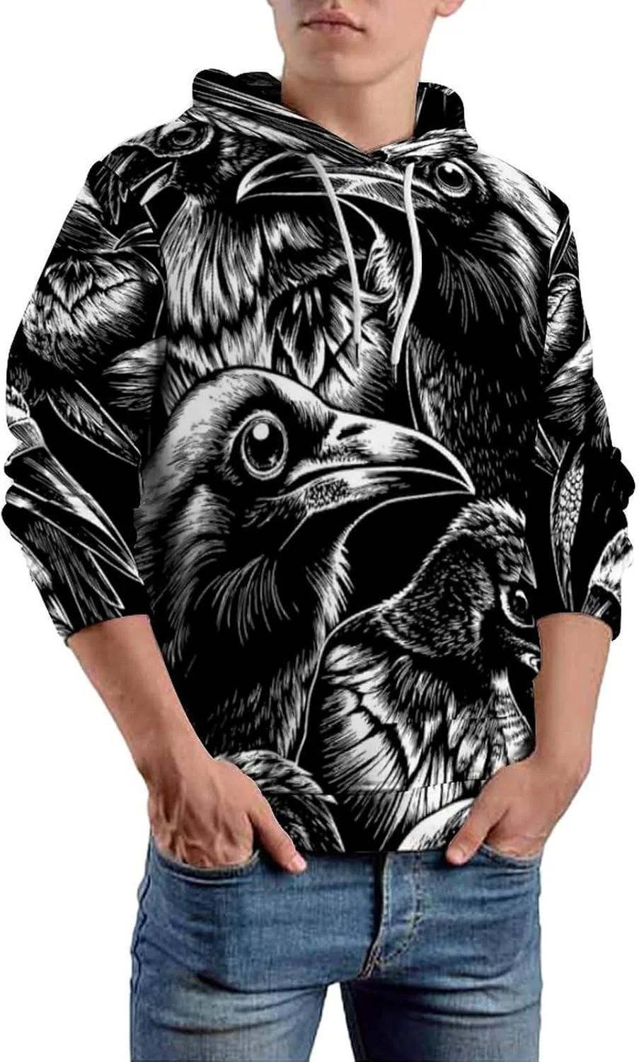 

Толстовка с капюшоном Leaf Pattern для мужчин, свободный крой PIVUWXOB