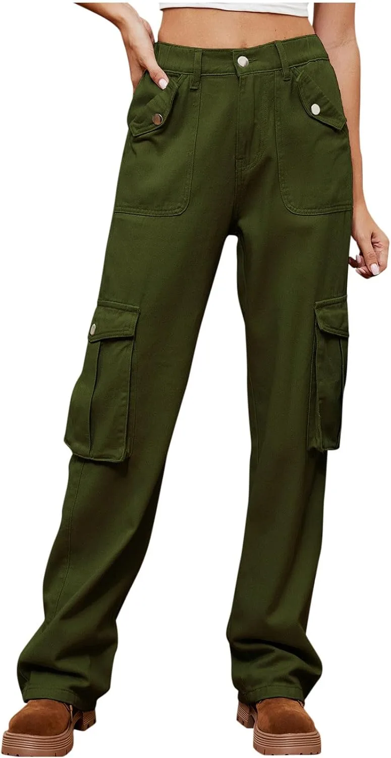 

Женские карго джинсы 2024 с широкими штанинами