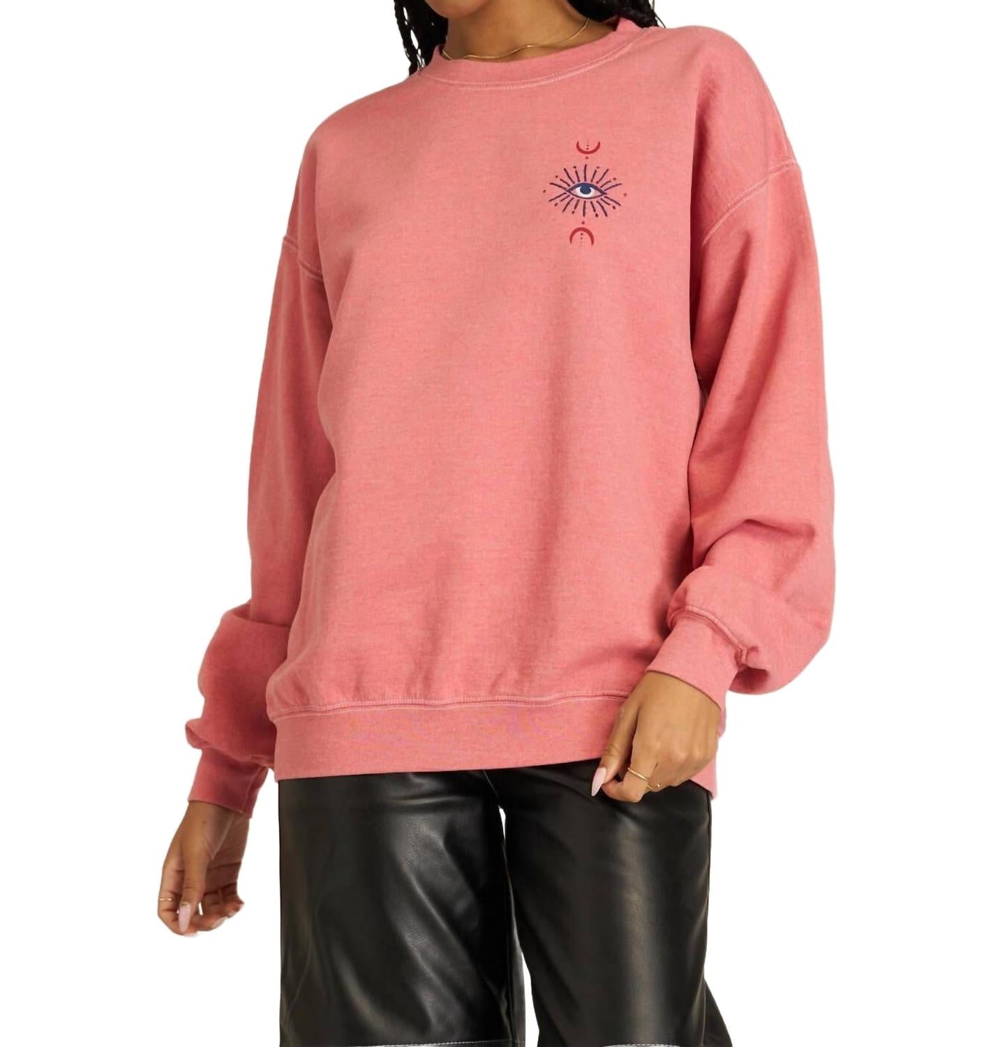 

Свитшот с вышивкой "Всевидящее око" в розовом цвете PROJECT SOCIAL T