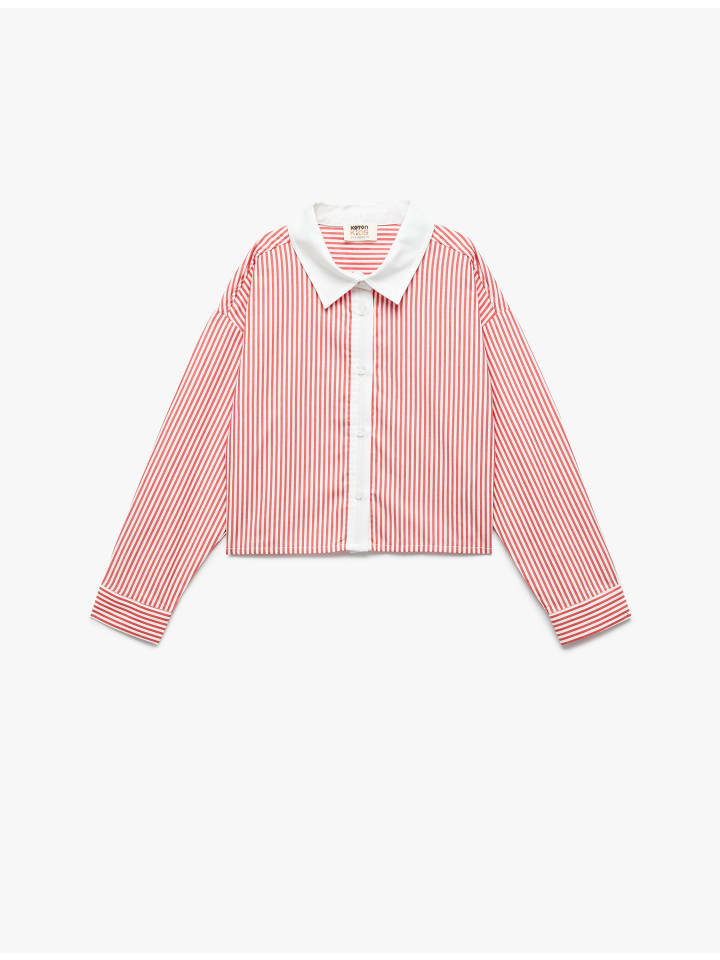 

KOTON Футболка с длинными рукавами в красную полоску