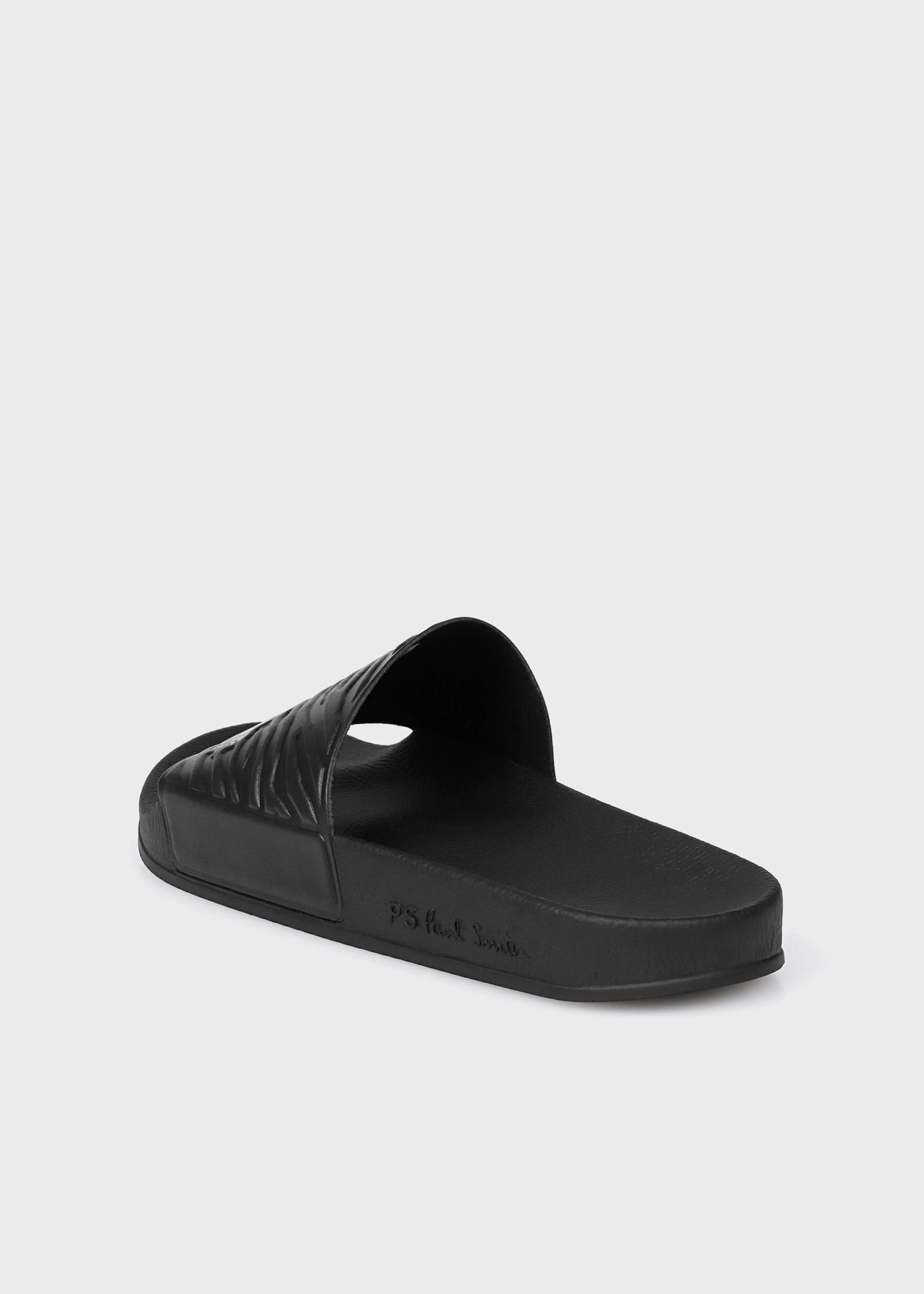 Сандалии для душа с логотипом PS и зебровым принтом Ps Paul Smith, black — фото 4