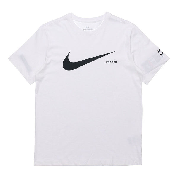 

Футболка sportswear swoosh logo cuff short sleeve white Nike, белый