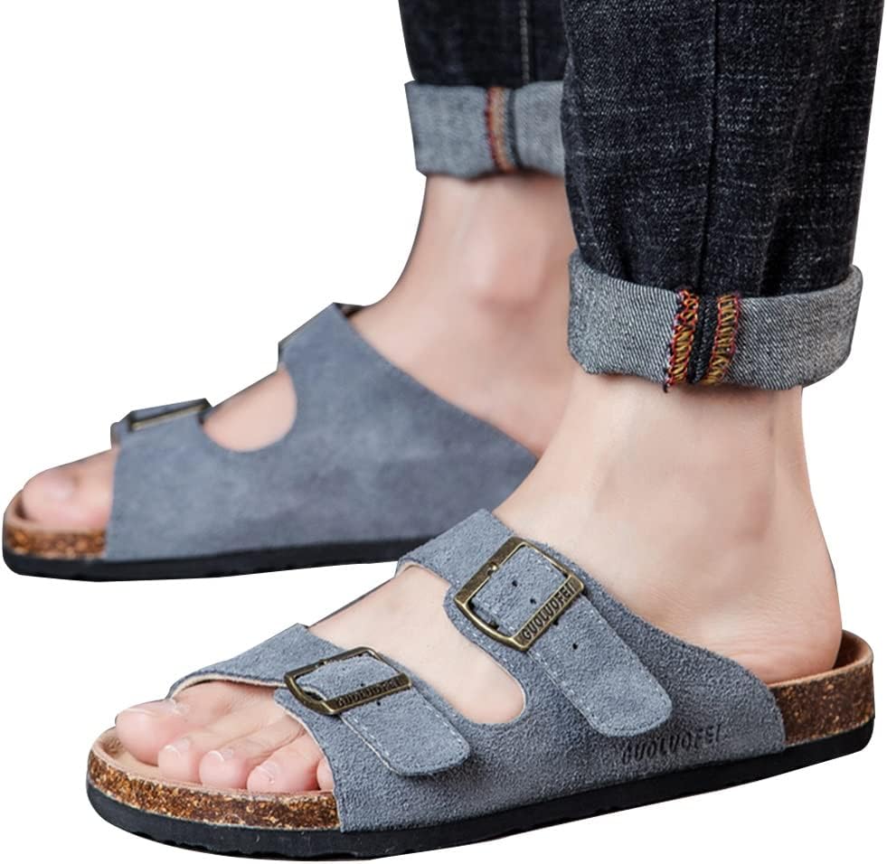 

Мужские слайд-сандалии XUEMML с ортопедической поддержкой свода стопы, спортивные шлепанцы для мужчин, регулируемые комфортные шлепанцы с мягкой амортизацией для пляжа и улицы, синий