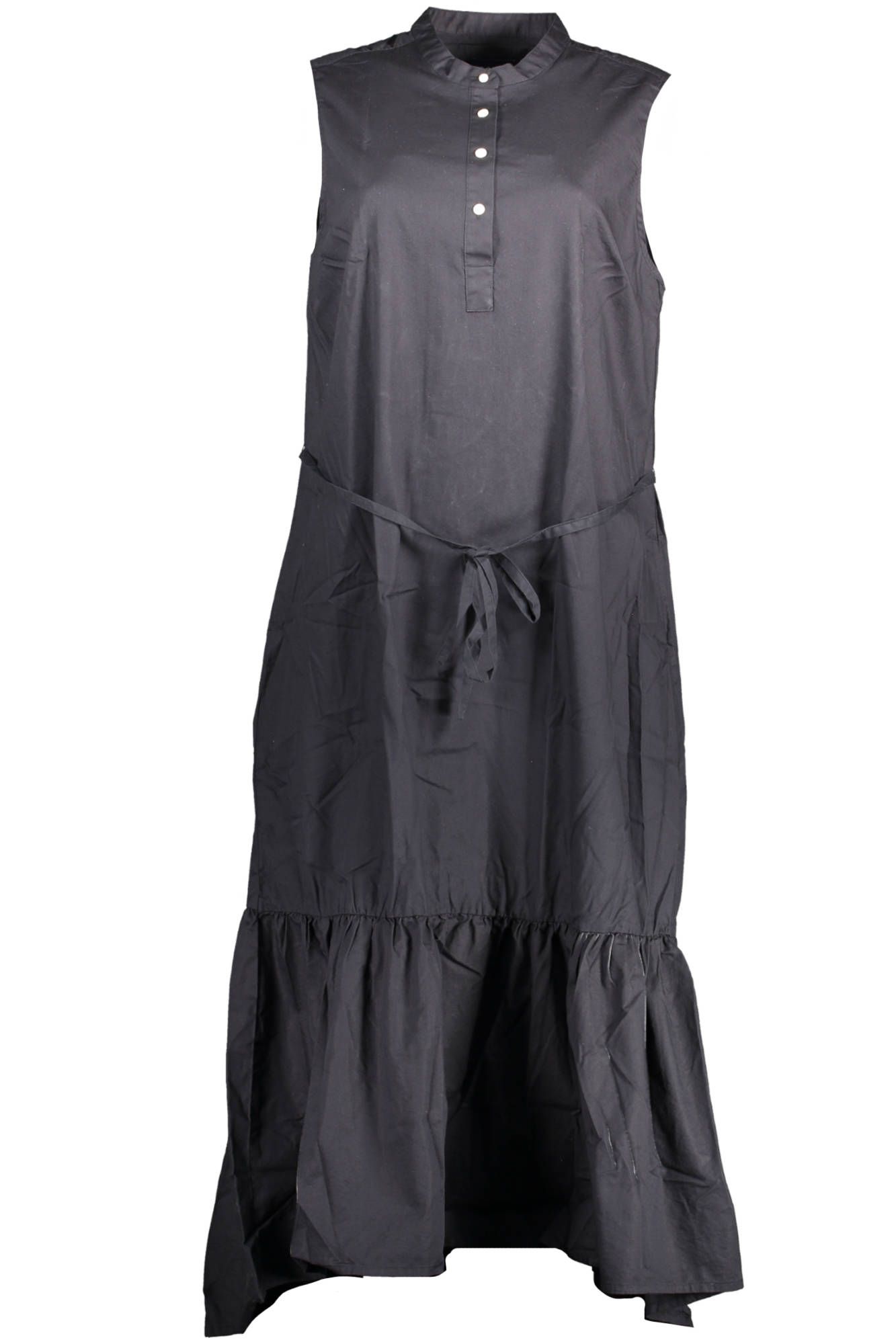 

Черное хлопковое женское платье Gant