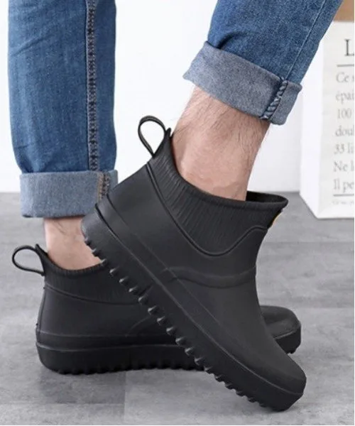 Мужские/(M) нескользящие дождевые туфли aimoha Aimoha Mens, black — фото 2