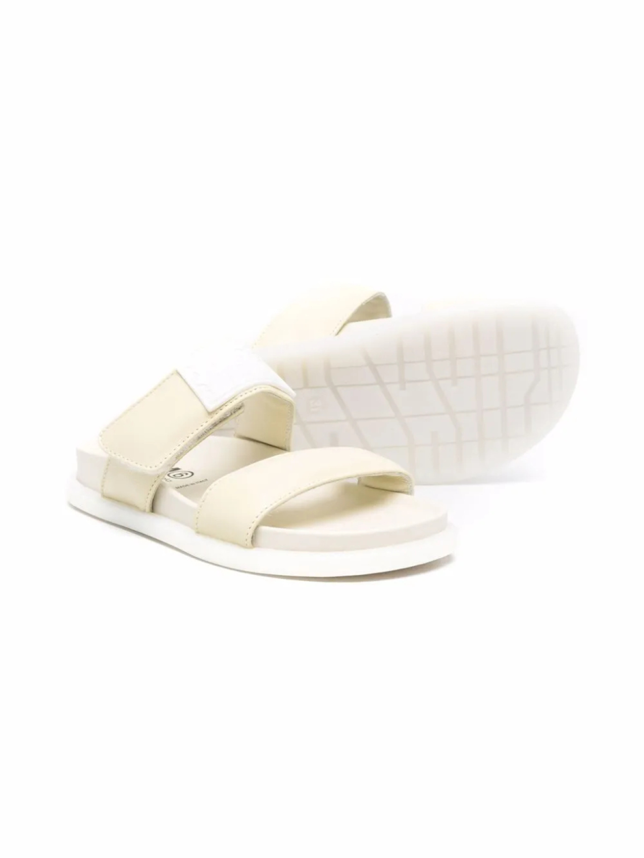 MM6 Maison Margiela Kids сандалии с закругленным носком, желтый — фото 2