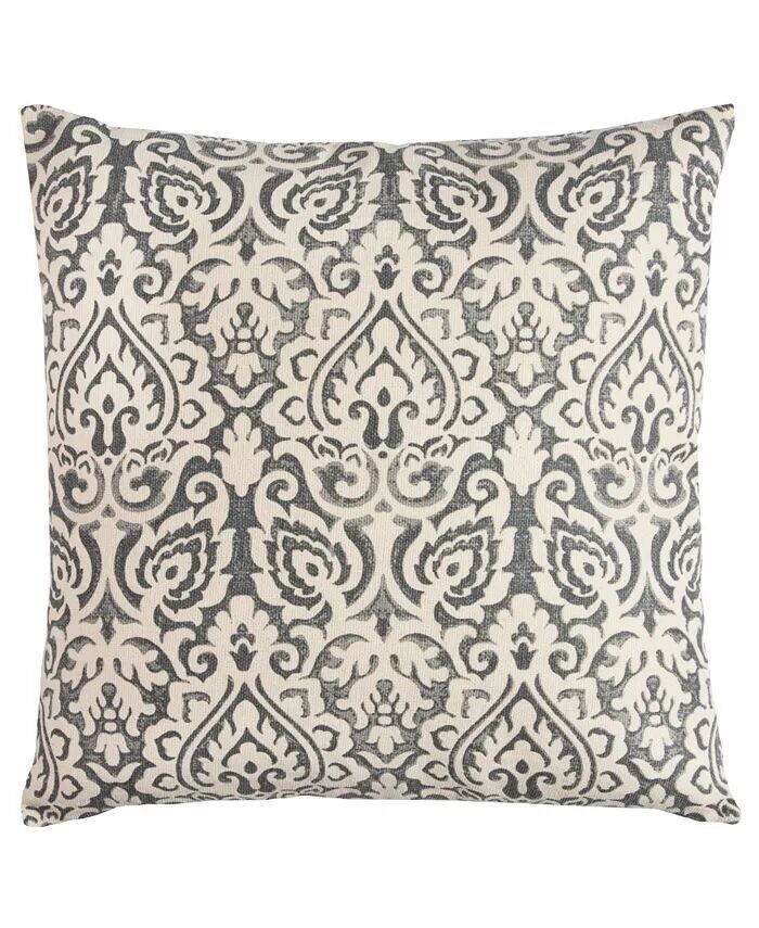 

Декоративная подушка с дамасским полиэстером, 22 x 22 дюйма Rizzy Home, синий