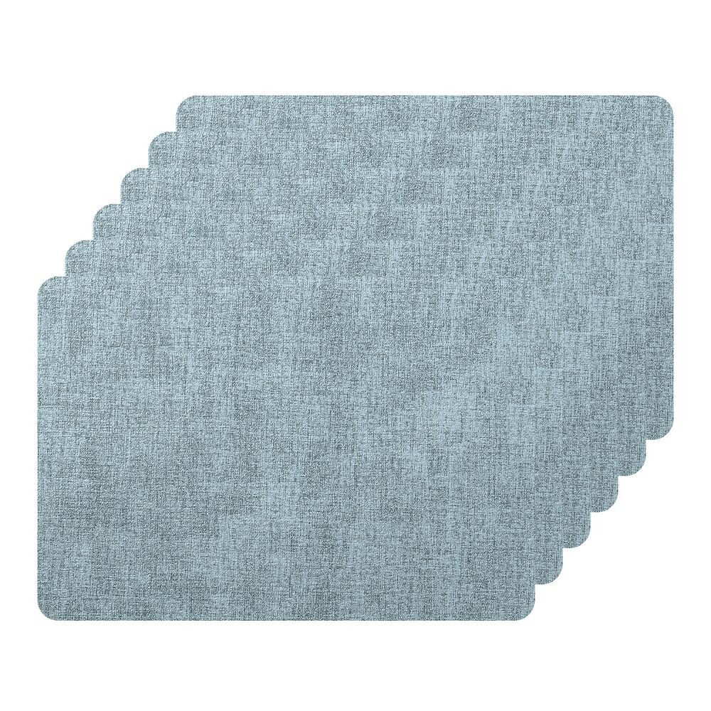 

Набор салфеток из искусственной кожи из 6 скатертей для столовой Unique Bargains, цвет Light Blue