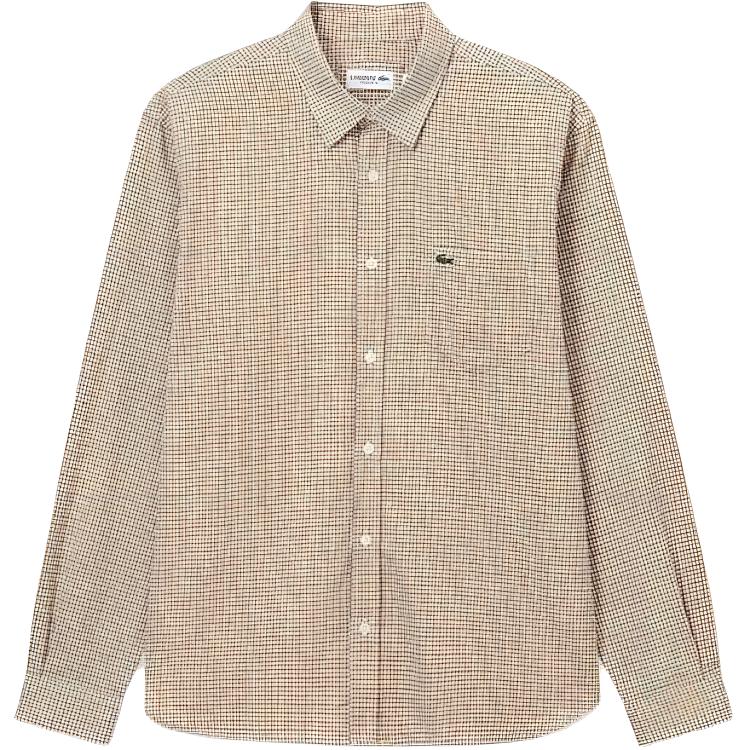 

LACOSTE Рубашка мужская светло-коричневая