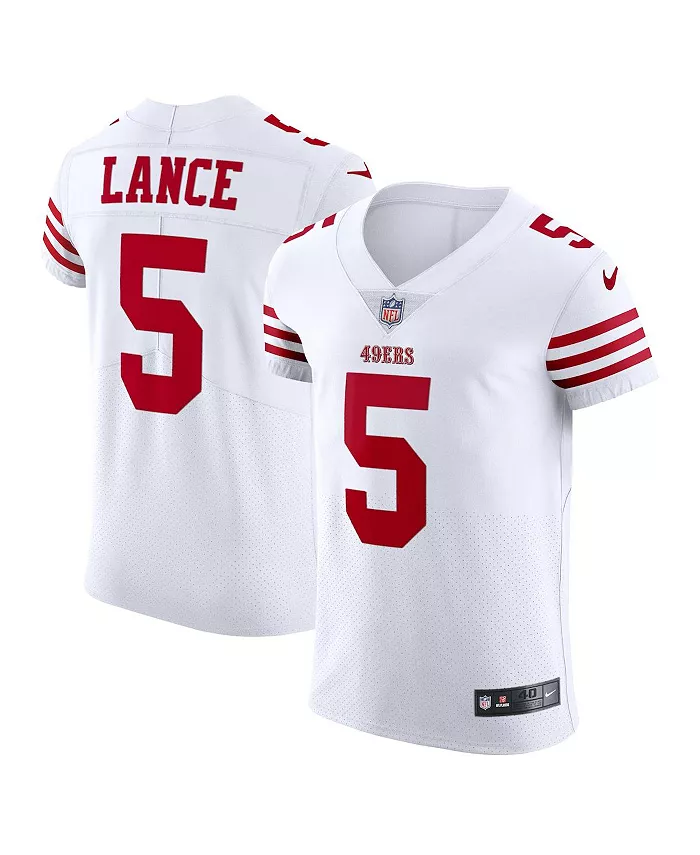 

Мужская футболка San Francisco 49ers Vapor Elite с именем Trey Lance Nike, красный