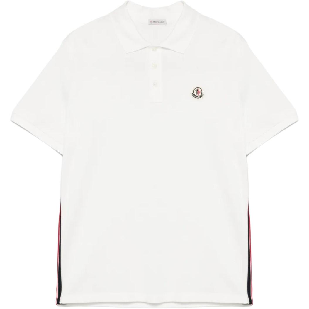 

Поло с коротким рукавом и нашивкой с логотипом Moncler, белый