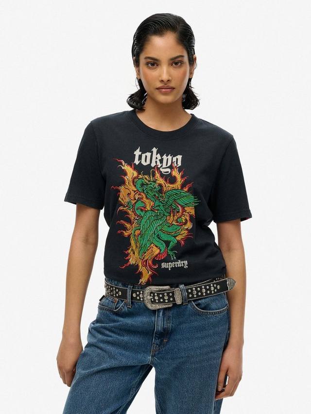 

Футболка Neo Tattoo из чистого органического хлопка Superdry, Jet Black