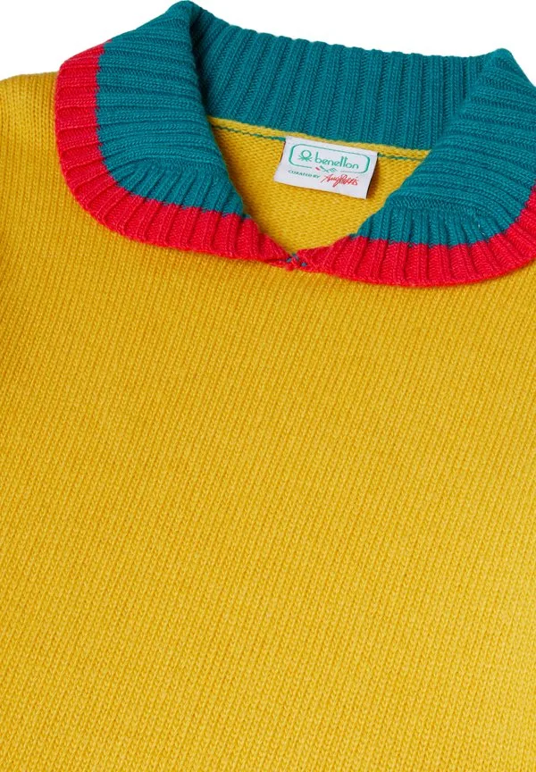 Свитер с воротником из сериала «очень странные дела» United Colors Of Benetton, Yellow — фото 3