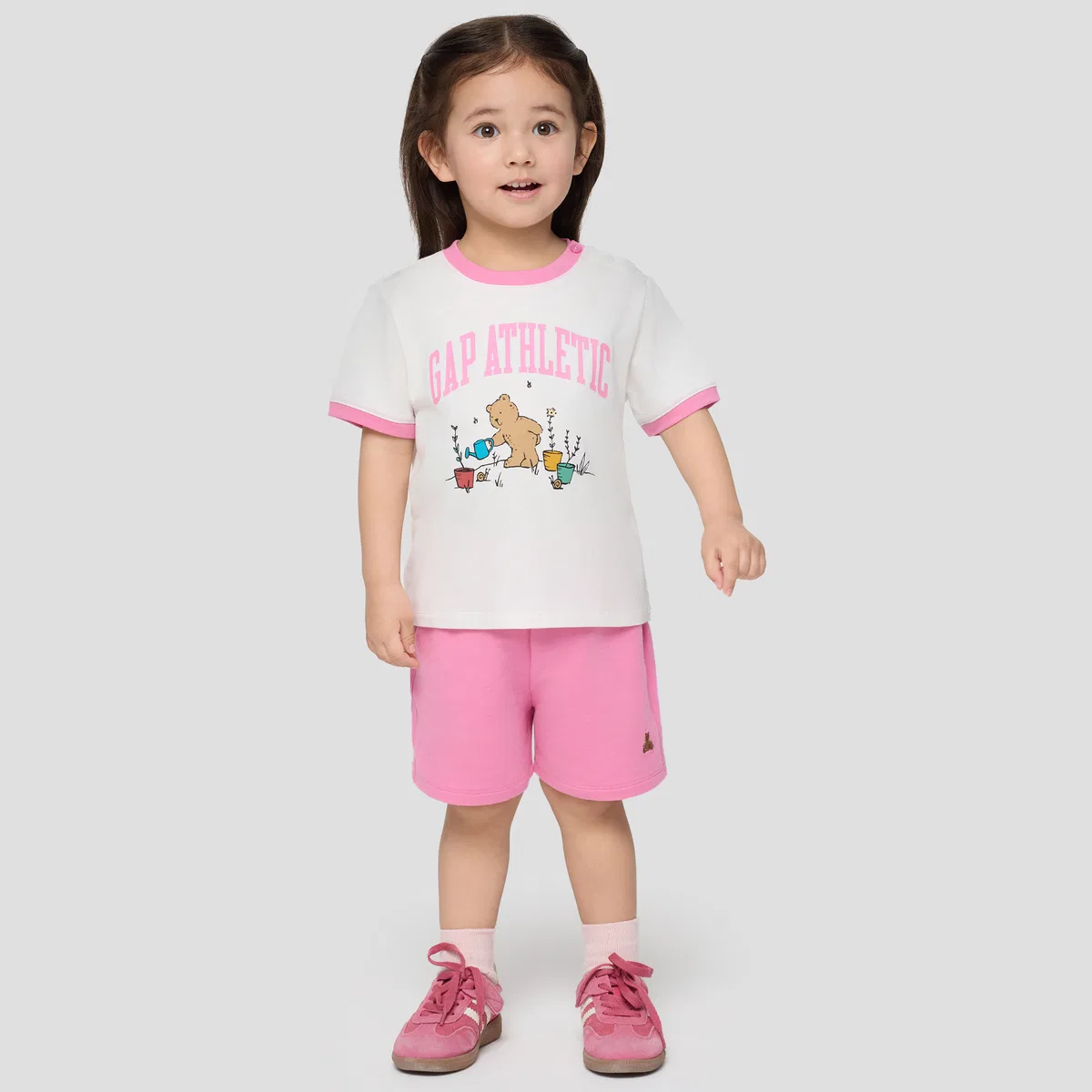 Детская спортивная одежда Casual с круглым вырезом GAP, Pink — фото 4